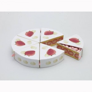 케이크 모양의 예쁜 디자인 골판지 사탕 상자 세트